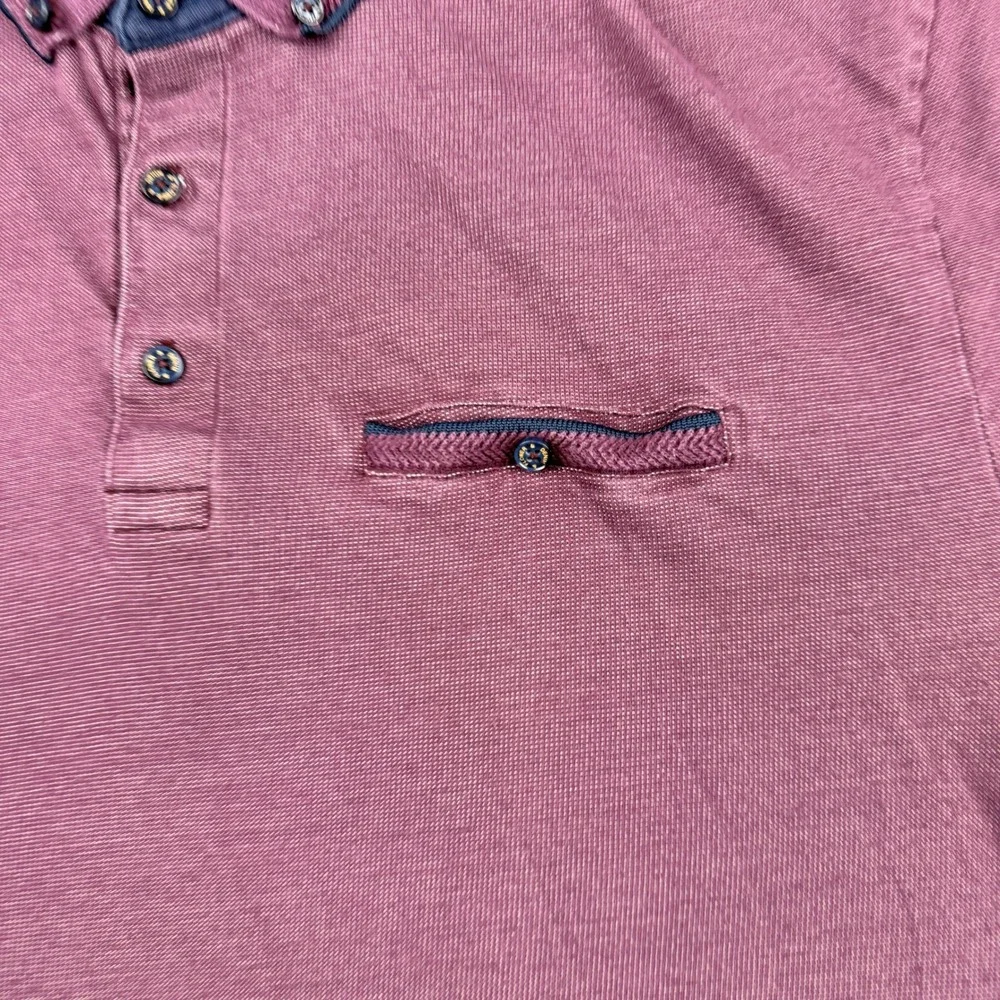 Denim & Flower‎ Ricky Singh Polo Shirt Men's XL Purple Cotton Blend Short Sleeve